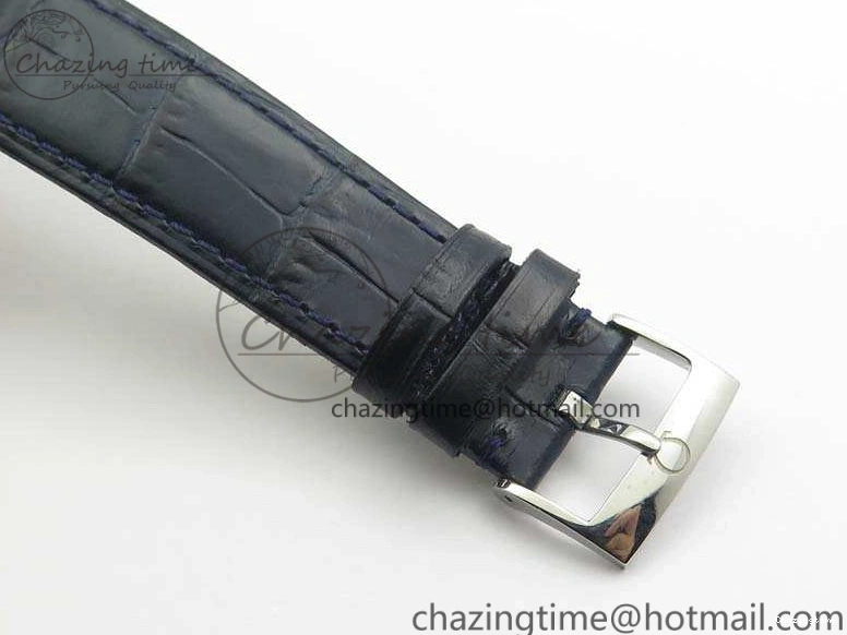 0228 Upgraded Seamaster Edizione Venezia SS Best Edition Blue Dial On Leather Strap A 8121